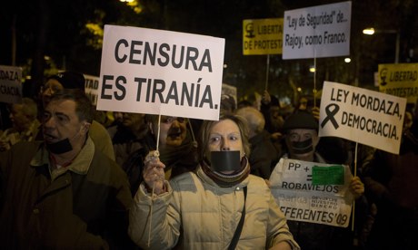 Spanish protesters