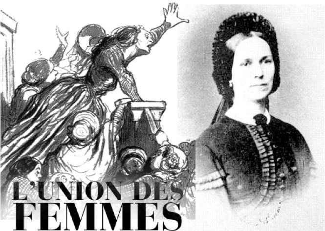 Η επονομαζόμενη André Léo, ενεργό μέλος του Union des femmes, η οποία ήδη από το 1866 είχε ιδρύσει τη φεμινιστική ομάδα Société pour la Revendication du Droit des Femmes